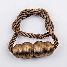 간단하며 풍부한 호리병 모양 커튼 자석 흡착 설치 스트랩, 1개, 2. Coffee