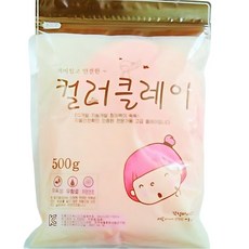 키즈카페 아트수업 멀티컬러 놀이용 클레이 분홍색/ 컬러클레이 모둠수업 꾸미기수업, 1개, 500g, 핑크