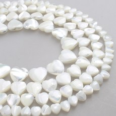 자연 쉘 비즈 진주 하트 모양 수제 화이트 어머니 Diy 팔찌 목걸이 쥬얼리 만들기위한 6 8 10 12mm, 01 6mm around 30beads