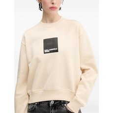 칼라거펠트진 로고 프린트 스웨트셔츠