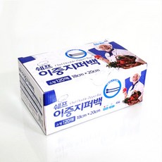[주원케미칼] 쉐프 이중지퍼백 소형 18x20cm 120매, 1세트