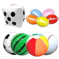 WEKO 沙灘球 充氣球 充氣骰子 充氣玩具組，團康遊戲、海灘戲水、拍照攝影皆適宜, 1個, 16吋運動造型沙灘球(WE-SP16),單組入