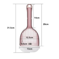 貓砂鏟 寵物廁所糞便鏟子 一體式貓砂勺, 粉色, 1個