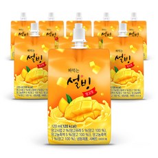 설빙 아이스크림 짜먹는 슬러시 망고맛 120ml 9개, 1개, 단품