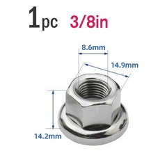 10개 자전거 모터 앞뒤 허브용 허브 M9 M10 너트 액슬 나사 MTB 8인치, 1PC 3 8in