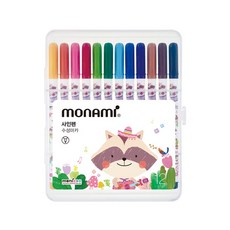 모나미 모니주 싸인펜 12색 세트 신학기 준비물 핑크, 5개