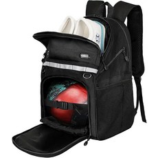 볼링가방 1볼 백팩 수납용 수납 대용량 원볼백, 1개, 블랙 볼링백