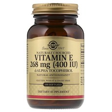 SOLGAR 維他命E 400IU&生育酚軟膠囊, 100顆, 1罐