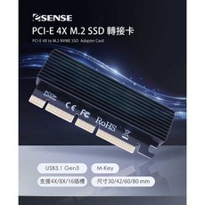祥昌電子 Esense 逸盛 07-EMS004 PCI-E 4X M.2 SSD 轉接卡