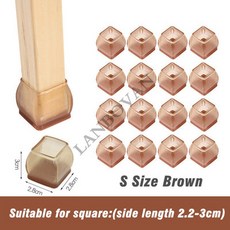 16pcs 업그레이드 된 실리콘 의자 다리 바닥 보호기 가구 테이블 양말 커버에 대 한 미끄럼 방지 피트 패드 보호를 느꼈다, S Square-N