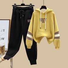 여성 기모 트레이닝복세트 후드티 + 트레이닝바지 기모티셔츠 + 기모바지 맨투맨 티 TZ24103199 58