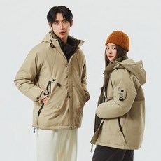 [시즌오프] 루나폴리 겨울 방한 헤비 패딩 자켓 방풍 혹한기 아웃도어 남녀공용 하프 자켓