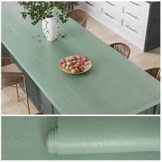 VEELIKE 와이드 61 x 904cm(24 x 354인치) 그린 우드 콘택트 페이퍼 나무 벽지 벗겨서 붙이는 조리대 커버 방수 자체 접착 나뭇결 조리대 접촉 용지 욕실 주방