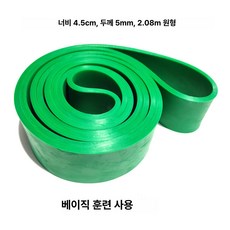 두꺼운 스트레칭밴드 팔운동밴드 스트레칭로프 운동용, 1개, 2.08m 링 4.5cm 그린 150lb