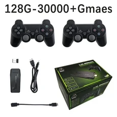 비디오 게임 스틱 M8 콘솔 2.4G 듀얼 무선 컨트롤러 4K 레트로 쉬핑 용 ﻿, 01 128G-With Box