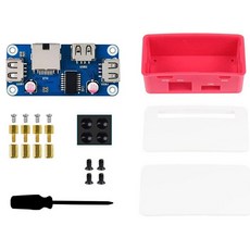 이더넷/USB HUB HAT 모자 보드 라즈베리 파이 제로 2 W/Zero 2WH용 ABS 케이스 USB 포트 3개 USB 2.0/1.1 및 RJ45 이더넷 포트 10/1, ETH USB 허브 보드(B)박스