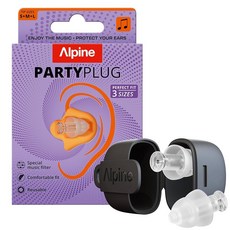 Alpine PartyPlug派對耳塞，舒適貼合，可重複使用，保護聽力，享受音樂, 1組, 2個裝