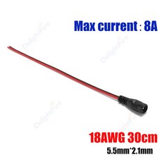 차량 커넥터 1mm 스트립용 와이어 잭 카메라 케이블 LED 익스텐션 플러그 12V 암수 어댑터 피그테일 DC 5 CCTV 배럴 전원 5mm, 17 R_01 1pcs