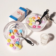 슈가데코 레진아트 후르츠 시리얼 키링만들기 diy 키트 (2개 제작가능), 1세트, 혼합