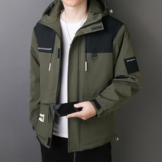 防風薄外套男 大尺碼連帽衝鋒衣 - 防水保暖外套