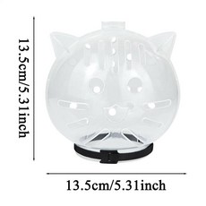 통기성 좋은 튼튼한 입마개 고양이 머리 덮개 스페이스 후드 볼 모양 새끼 보호 헬멧 물림 방지 애완동물, 02 S