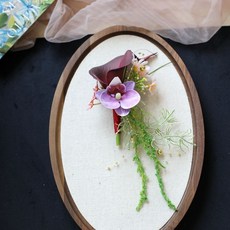 韓式仿真花馬蹄蓮蝴蝶蘭胸花, 3 胸花, 1個