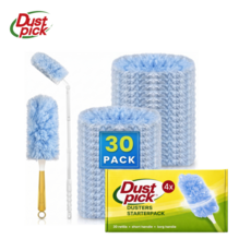 더스트픽 먼지털이 정전기청소포 스타터팩 대용량 핸들2개, 블루, 30개