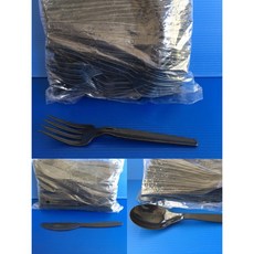 昀誠紙品 西餐匙, 1個, 黑色 西餐匙 (大包裝)100支, 黑色