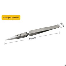 1/3 Pcs 세라믹 스트레이트 팁 전자 납땜 핀셋 정전기 방지 역산 정밀 척, 04 Straight