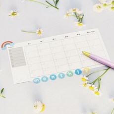 월간 플랜 접착 메모지