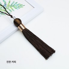 커튼 태슬 펜던트 술 장식 볼 액세서리 테이블 깃발 머리 수염 휘장헤드 프린지 액세서리 한 세트, -다크카색(10개)-