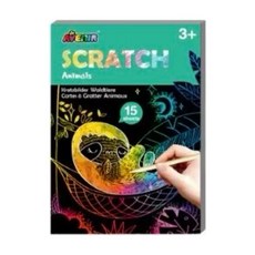 德國Avenir Kids 迷你口袋刮畫本 - 動物，兒童趣味刮畫本，安全無毒，激發孩子創造力