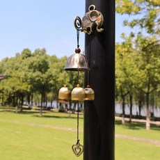 復古風鈴掛飾 門飾風鈴 福袋風鈴 金屬鈴鐺, 吉祥小象-三銅鈴, 吉祥小象-三銅鈴