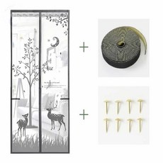 LUNAMAY 문모기장 아파트방충망 문 모기장(90X200CM) (그레이), LUNAMAY 문모기장 아파트방충망 문 모기장(90X2