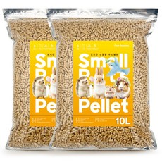 흡수형 포시즌 소동물 베딩용 우드펠렛, 2개, 10L