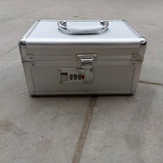 鋁合金收納箱 雙密碼款 絨布內襯 手提箱, 16*16*11.5,密碼