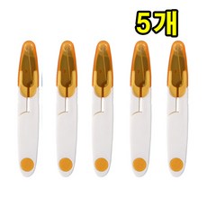 캡뚜껑 쪽가위 미니가위실밥정리, 5개, 옐로우