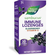네이쳐스웨이 Nature's Way Sambucus Lozenges with Vitamin C Black Elderberry Extract Support* 30 Loze, 1개