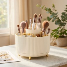 살림살림 5칸구분 회전형 대용량 브러시 트레이 정리대, 1개