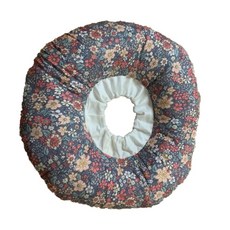 寵愛生活本舖 寵物伊莉莎白棉質頭套 防舔圈 羞恥圈 XS-4XL 術後 甜甜圈頭套, 1個, 復古碎花,S：脖圍調節範圍23cm以內, 和風柴柴、粉嫩小兔、夏日火鶴、復古碎花、大頭柴柴