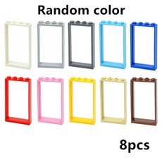 DS 2F DIY 부품 도시 울타리 정원 피규어 계단 MOC 빌딩 블록 벽돌 친구 사다리 액세서리 LEDUO 게이트, 60596 Random Color, 1개