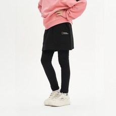 매장정품 NATIONALGEOGRAPHIC 내셔널지오그래픽 NATIONAL GEOGRAPHIC KIDS N213KLG390 여아 피치 레깅스 CARBON BLACK 500894