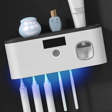 돈에이치 벽걸이칫솔살균기 투스존 솔라 무선 살균기 블랙