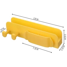 전기릴선 케이블 클립 벽걸이 형 휴대 전화 스탠드 플매트 카펫 러그 홀더 용 펀치 코드 보관 끈끈한, 04 YELLOW