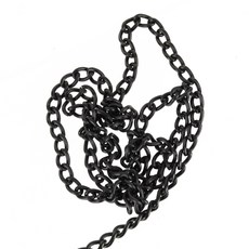 쇠사슬 스틸 장식 사슬 안전 체인 군번줄 블랙 (7mm/1M), 1개