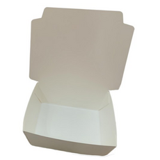 紙餐盒 空白 公版 紙粿盒 100入/條 無印刷 純白 點心 有印刷, 1個