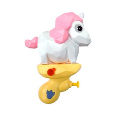 獨角獸造型水槍 兒童戲水玩具, 1個, 積木水槍－獨角獸