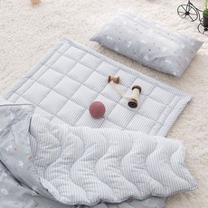 온스토리 어린이집낮잠이불 뱀부마이크로 아기이불 세트_국산, 보들래빗 그레이