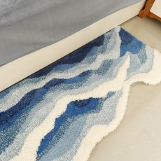 파도 러그 북유럽 비블루 단모 세모빈마켓 여름인테리어 대형 해변 발매트