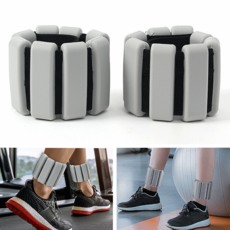 홈트 웨이트 손목발목 중량띠 실리콘 납주머니 그레이 2P 크로스핏 벨트 무게밴드 250G